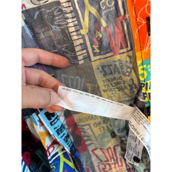 Disney Store Men's L Pixar's Soul Woven Rayon Jazz Button Up Shirt Short Sleeve - Picture 5 of 6